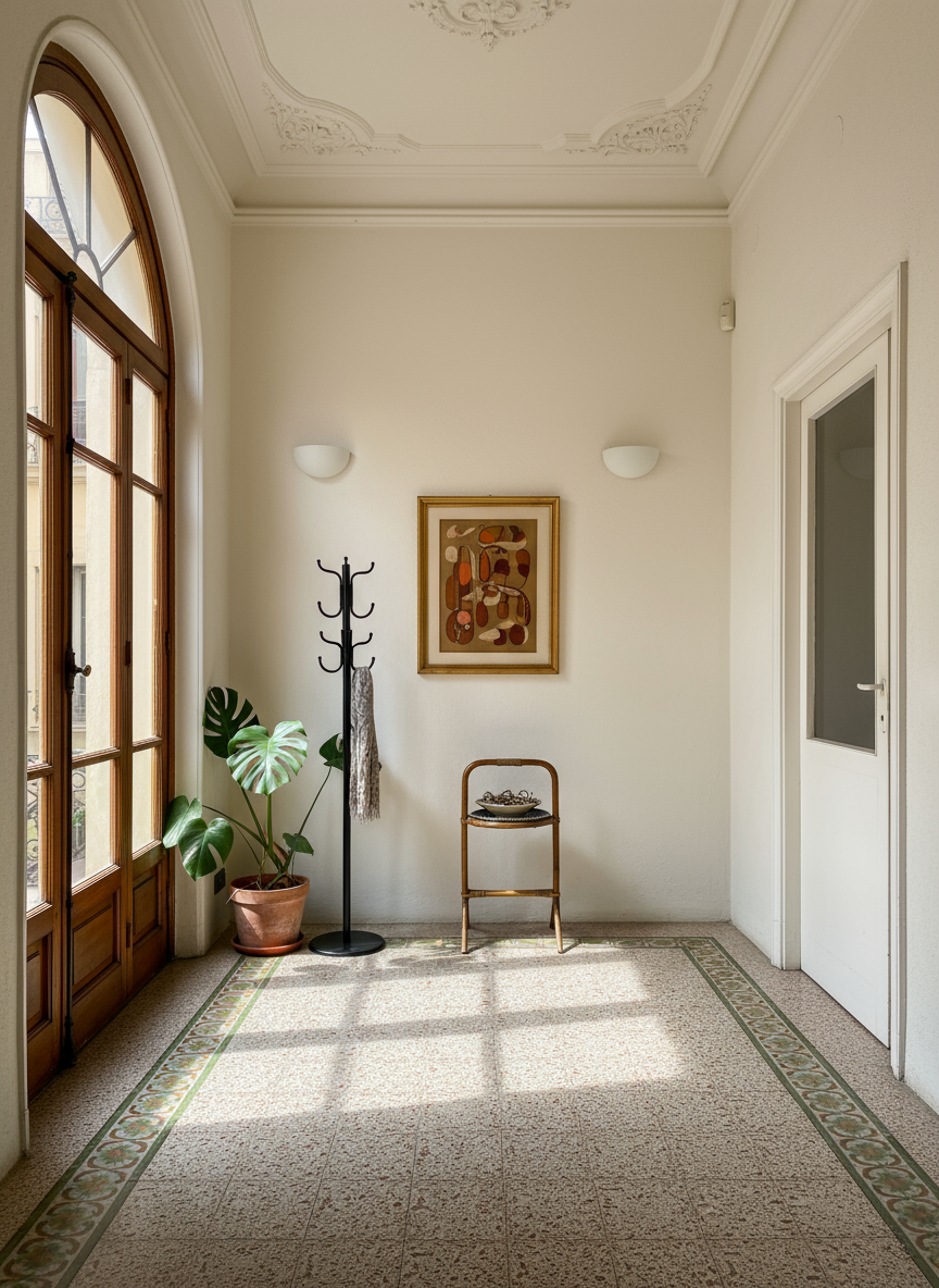 Palanganero de bambú vintage