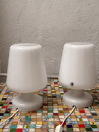 Lampareta de vidre blanc