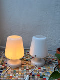 Lampareta de vidre blanc