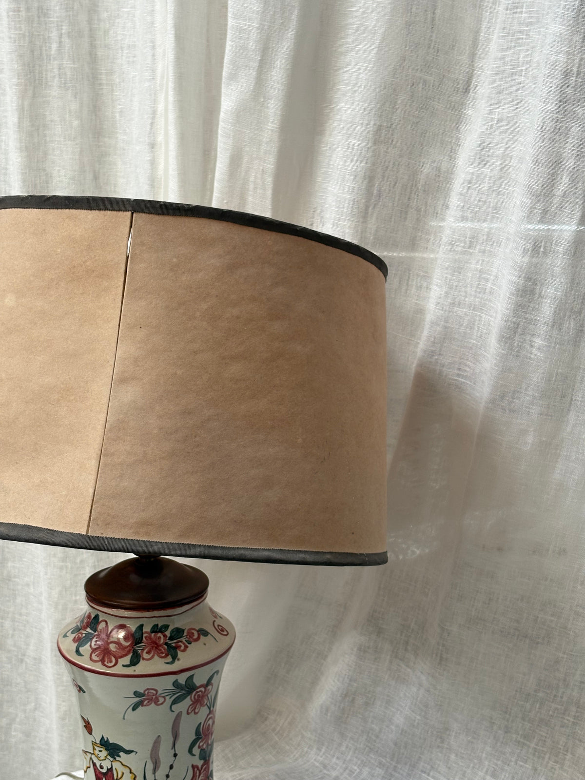 Lampara base ceramica pintada