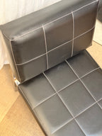 Butaca vintage potes cromades i negre