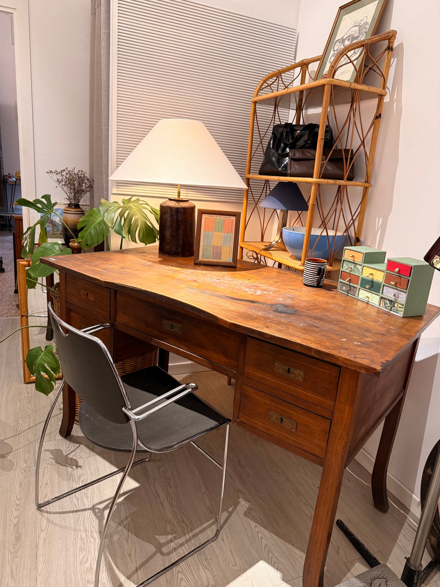 Taula escriptori fusta clàssic