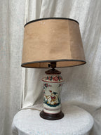 Lampara base ceramica pintada